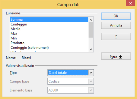 Tabella Pivot con OpenOffice Calc