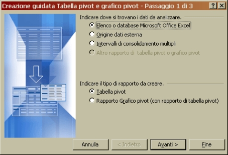 Tabella Pivot con Excel