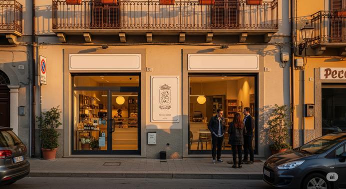 Un negozio di quartiere gestito da un imprenditore di successo