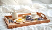 Deliziosa prima colazione servita in un bed & breakfast